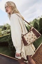 Load image into Gallery viewer, Myra Bag Heritage Beige Wildflower Scroll Crossbody Bag