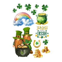 Load image into Gallery viewer, Briarwood Lane St. Patrick's Day Irish Gnomes Window Clings