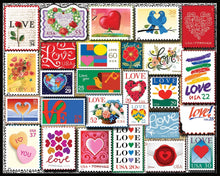 Load image into Gallery viewer, White Mountain Love Stamps 1000 Piece Jigsaw Puzzle