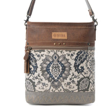 Load image into Gallery viewer, Myra Bag Sagebrook Jacquard Sage Patterned Shoulder Crossbody Bag