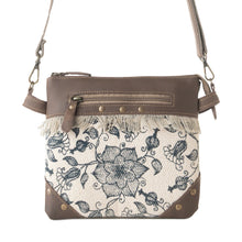 Load image into Gallery viewer, Myra Bag Inkwild Vintage Ivory Fringe Crossbody Bag