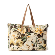 Load image into Gallery viewer, Myra Bag Off White Lovely Florals Weekender Bag