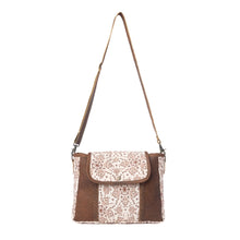 Load image into Gallery viewer, Myra Bag Mocha Beige Oakline Cotton &amp; Leather Shoulder Bag