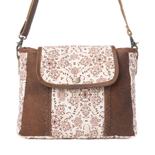 Load image into Gallery viewer, Myra Bag Mocha Beige Oakline Cotton &amp; Leather Shoulder Bag