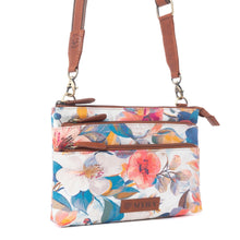 Load image into Gallery viewer, Myra Bag Painted Ivory Maple Ridge Cotton &amp; Leather Crossbody Bag