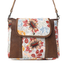 Load image into Gallery viewer, Myra Bag Powder Brown Oakline Cotton &amp; Leather Shoulder Bag