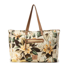 Load image into Gallery viewer, Myra Bag Off White Lovely Florals Weekender Bag