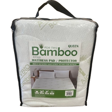 Load image into Gallery viewer, Bamboo Aloe Vera Hypoallergenic Mattress Pad
