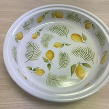 Load image into Gallery viewer, Temp-tations 9" Lemon Palm Covered Round Baker Dish