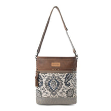 Load image into Gallery viewer, Myra Bag Sagebrook Jacquard Sage Patterned Shoulder Crossbody Bag