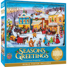 Load image into Gallery viewer, Season&#39;s Greetings Christmas Shopping 1000 Piece Puzzle