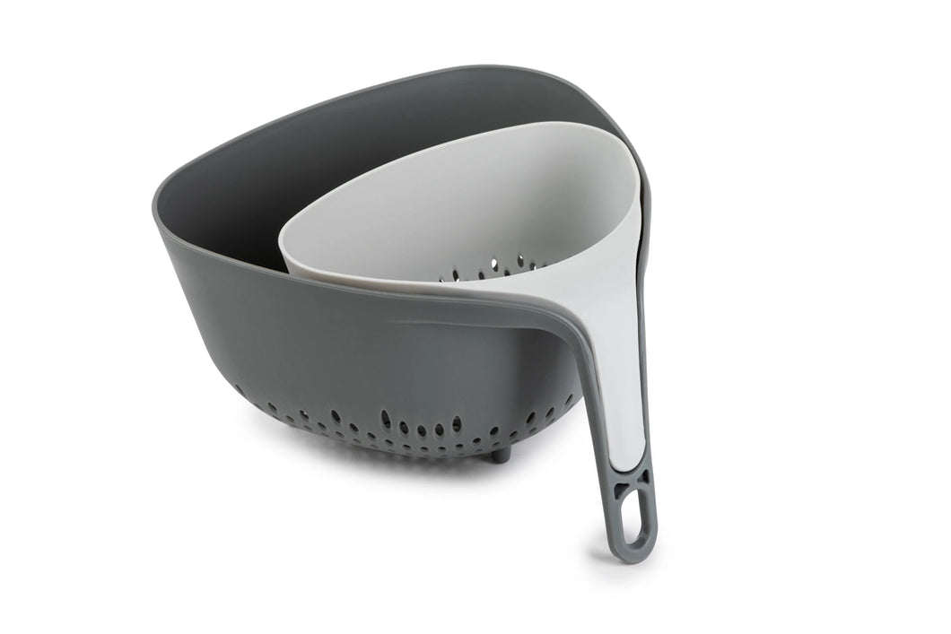Set of 2 Easy Pour Nested Colanders