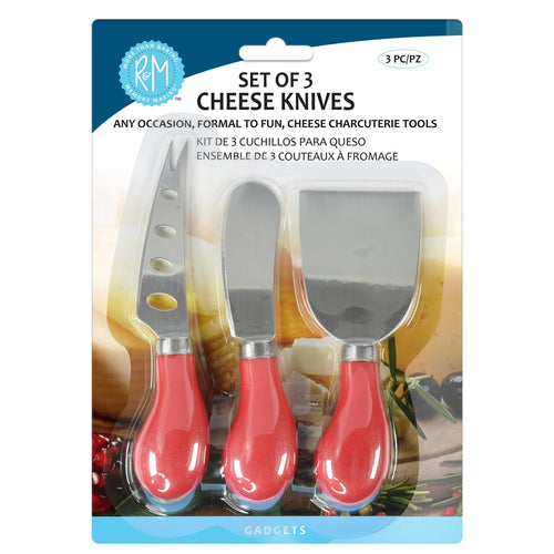Set of 3 Stainless Steel Cheese Knives
