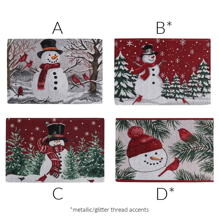 Snowman Tapestry Placemat
