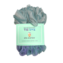 Load image into Gallery viewer, Spa Sister 2-Pack Tie Dye Big Spa Sponges