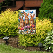 Load image into Gallery viewer, Briarwood Lane Bunny Greeting Spring Garden Flag