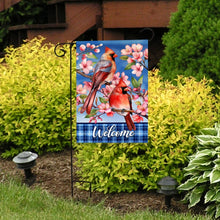 Load image into Gallery viewer, Briarwood Lane Cherry Blossom Cardinal Spring Garden Flag