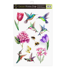 Load image into Gallery viewer, Briarwood Lane Springtime Hummingbirds Window Clings