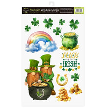 Load image into Gallery viewer, Briarwood Lane St. Patrick's Day Irish Gnomes Window Clings
