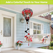 Load image into Gallery viewer, Briarwood Lane Striped Geraniums Hot Air Balloon Wind Twister