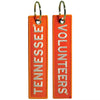 Tennessee Volunteers Embroidered Fabric Ribbon Keychain