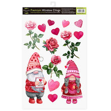 Load image into Gallery viewer, Briarwood Lane Valentines Gnomes Window Clings