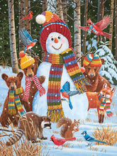 Load image into Gallery viewer, White Mountain Visiting the Snowman 500 Piece Jigsaw Puzzle