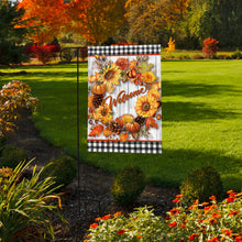 Load image into Gallery viewer, Briarwood Lane Welcome Fall Wreath Garden Flag