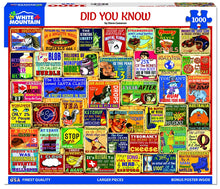 Load image into Gallery viewer, White Mountain Did You Know 1000 Piece Jigsaw Puzzle