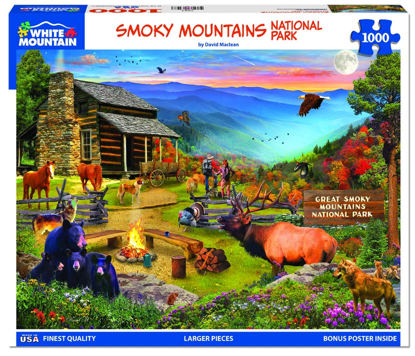 White Mountain Great Smoky Mountains National Park 1000 Piece Jigsaw Puzzle
