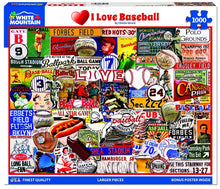 Load image into Gallery viewer, White Mountain I Love Baseball 1000 Piece Jigsaw Puzzle