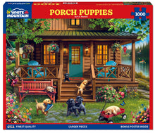 Load image into Gallery viewer, White Mountain Porch Puppies 1000 Piece Jigsaw Puzzle