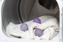 Load image into Gallery viewer, Set of 3 Purple Wool Dryer Balls