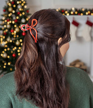 Load image into Gallery viewer, Crush Christmas Bow What Fun Claw Clip