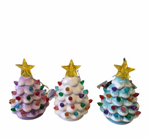 Mr Christmas Mini 4.5” Lit Nostalgic Tree Ornaments