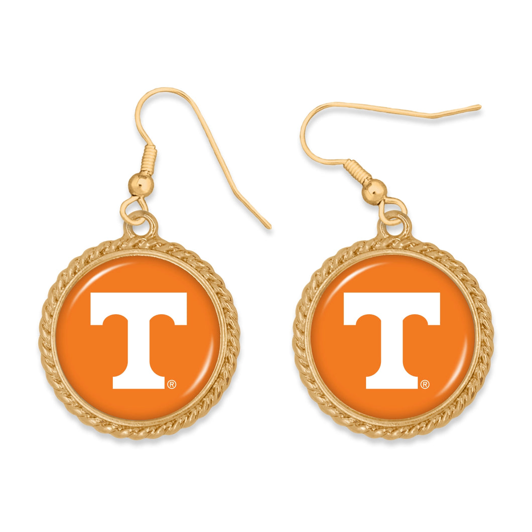 Tennessee Volunteers Gold Braided Earrings
