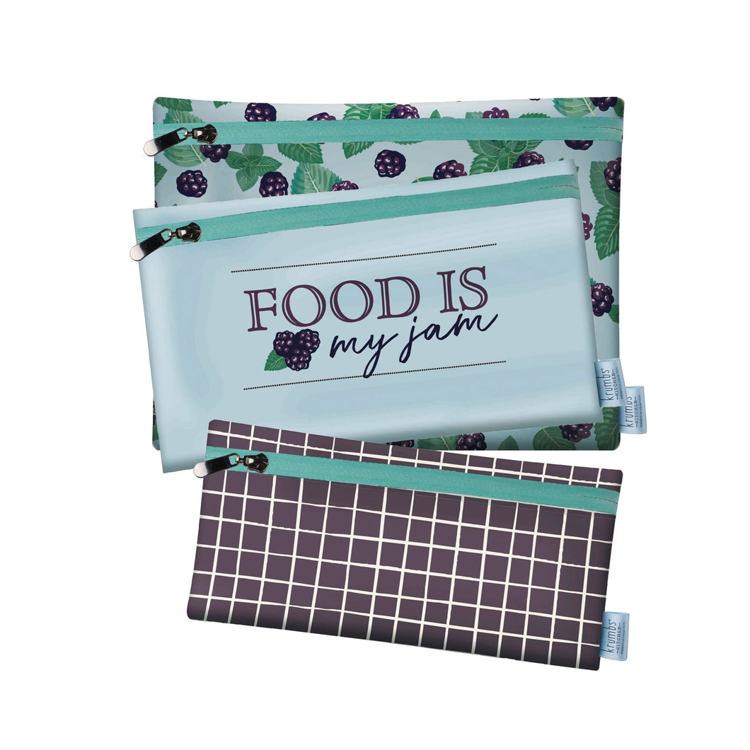 Krumbs Kitchen 3-Pack Farmhouse Fresh Zips Reuseable Storage Bags