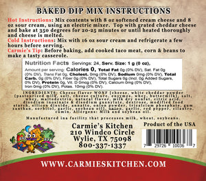 Carmie's Kitchen Baked Enchilada Dip Mix