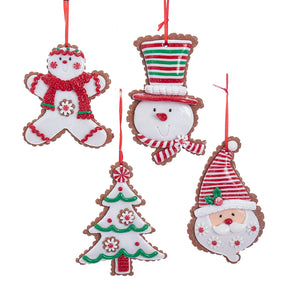 Kurt Adler 4.5" Gingerbread Claydough Cutout Ornaments