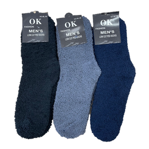 Soft & Cozy Men's Solid Fuzzy Socks
