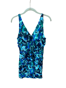 Denim & Co. Beach Wrap-Front Swim Dress