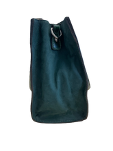 Load image into Gallery viewer, Patricia Nash Nubuck Leather Dark Green Primrose Satchel
