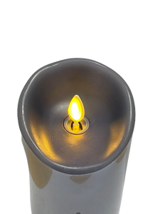 Luminara 8" Charcoal Pillar Candle