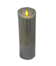 Load image into Gallery viewer, Luminara 8&quot; Silver Glitter Pillar Candle