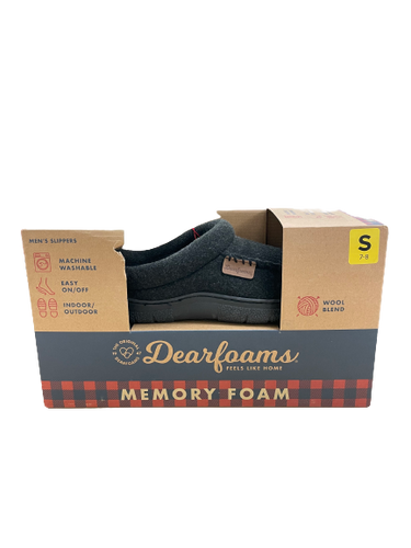 Dearfoams Black Memory Foam Men's Slippers