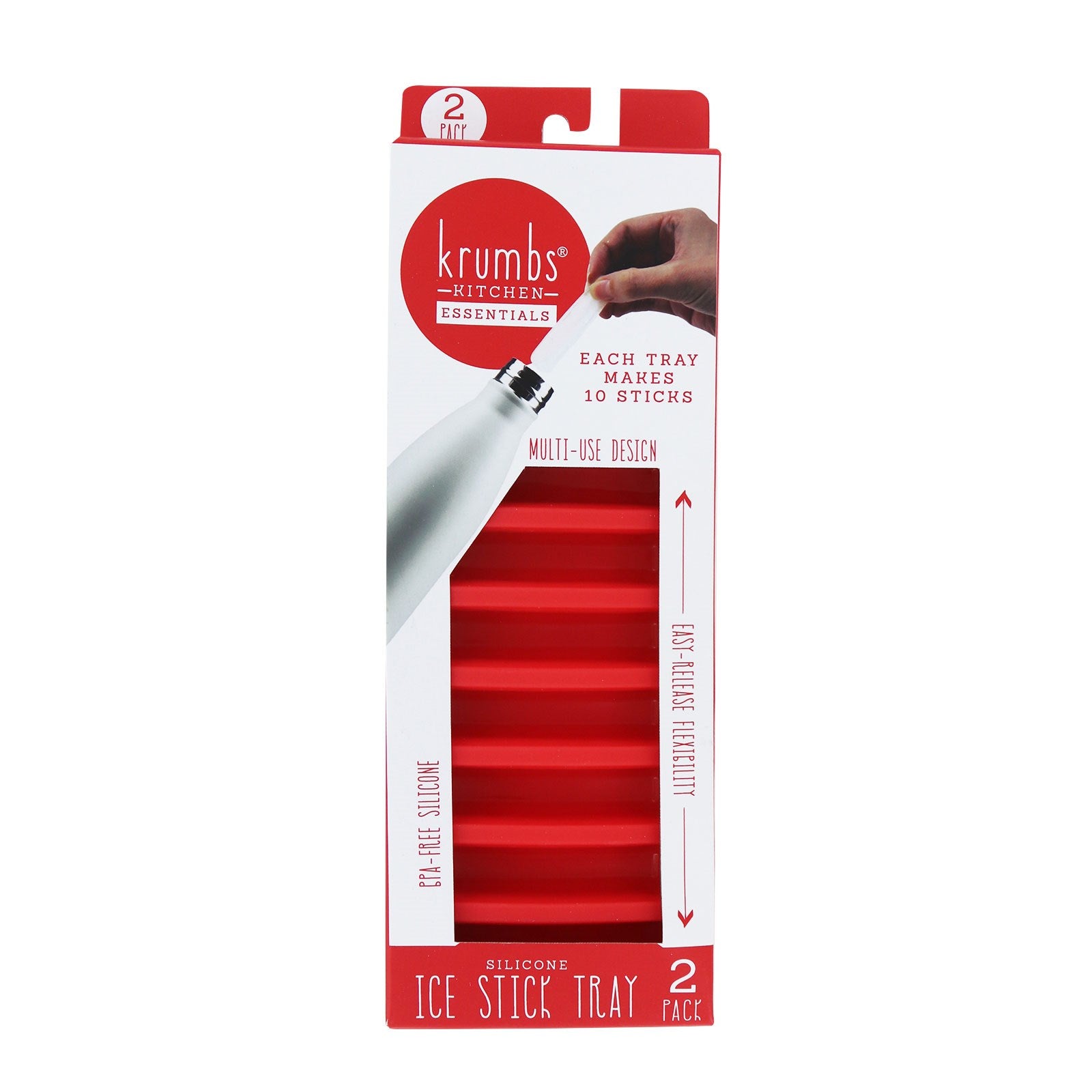 Krumbs Kitchen Essentials Silicone Ice Cube Stick Trays 2 in Pack Makes 10  each for sale online