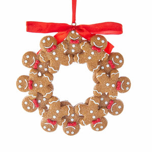 Kurt Adler 4.75"Gingerbread Cookie Wreath Ornament