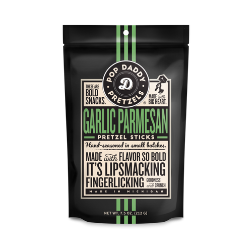 Pop Daddy Garlic Parmesan Seasoned Pretzels