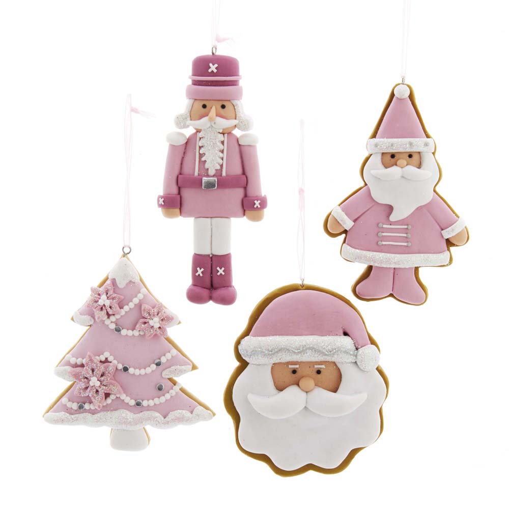 Kurt Adler 4.5 Pink Claydough Ornaments